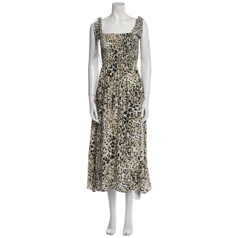NWT La Ligne Black and Cream Sleeveless Midi Sundress